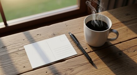 Morning Coffee and Reflection - A Moment of Serenity.