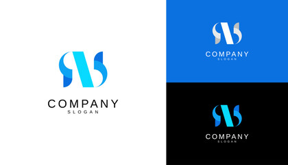Letter N logo design template. Monogram N logo icon	
