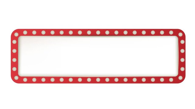 Retro style red light sign on white background.