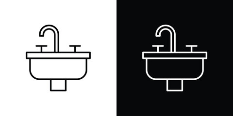 Sink icon. Premium pictogram isolated on a white background.