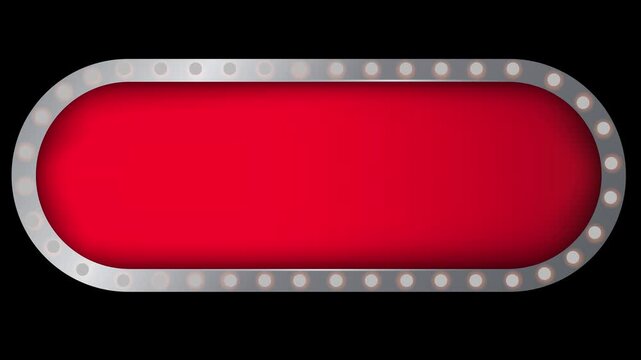 Retro style red tent light sign on black background. 3D Rendering