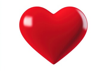 The image features a glossy red love heart, symbolizing love and affection, surrounded by a bright blue background that enhances the warmth of the heart's design and concept.