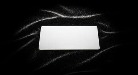 Blank White Card on Dark Textured Background for Mockup.