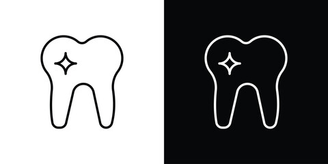 Tooth icon. Premium pictogram isolated on a white background.