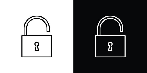 Unblocked icon. Premium pictogram isolated on a white background.