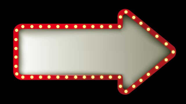 retro arrow-shaped frame or light bulb