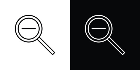 Zoom out icon. Premium pictogram isolated on a white background.