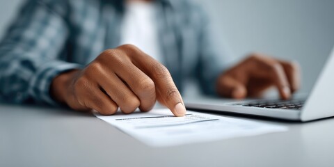 Digital invoice management system for online business finance payments leveraging technology in a modern workspace environment