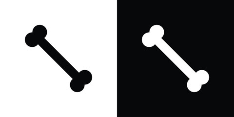 Bone icon, outline vector sign, linear and solid style. vector symbol on white background