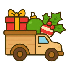 Cute watercolor Christmas farm elements featuring hand-painted farm animals, barns, trees, wreaths, and festive decorations. Soft pastel tones on a clean white background&mdash;perfect for holiday clipart.