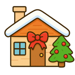 Cute watercolor Christmas farm elements featuring hand-painted farm animals, barns, trees, wreaths, and festive decorations. Soft pastel tones on a clean white background&mdash;perfect for holiday clipart.