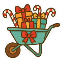 Cute watercolor Christmas farm elements featuring hand-painted farm animals, barns, trees, wreaths, and festive decorations. Soft pastel tones on a clean white background&mdash;perfect for holiday clipart.