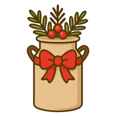 Cute watercolor Christmas farm elements featuring hand-painted farm animals, barns, trees, wreaths, and festive decorations. Soft pastel tones on a clean white background&mdash;perfect for holiday clipart.