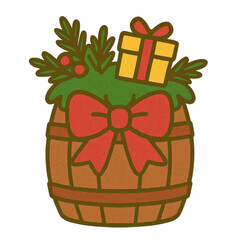 Cute watercolor Christmas farm elements featuring hand-painted farm animals, barns, trees, wreaths, and festive decorations. Soft pastel tones on a clean white background&mdash;perfect for holiday clipart.