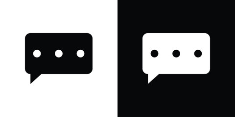 Chat icon, outline vector sign, linear and solid style. vector symbol on white background