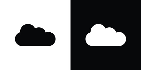 Cloud icon, outline vector sign, linear and solid style. vector symbol on white background