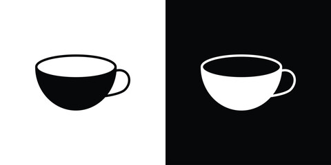 Coffee icon, outline vector sign, linear and solid style. vector symbol on white background