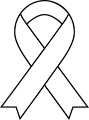 World AIDS Day line art vector icon