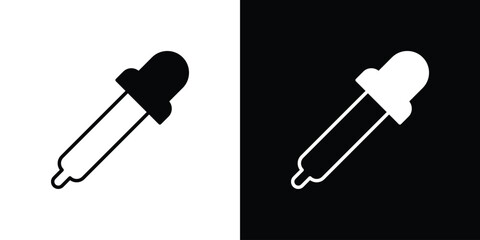 Eye dropper icon, outline vector sign, linear and solid style. vector symbol on white background