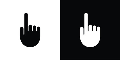 Finger icon, outline vector sign, linear and solid style. vector symbol on white background