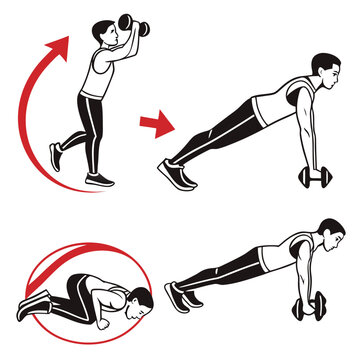 Man Performing Dumbbell Exercise Routine Keywords: man, exercise, fitness, workout, dumbbell