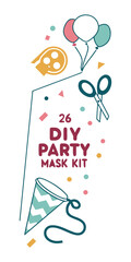 DIY Party Mask Kit Elements balloons