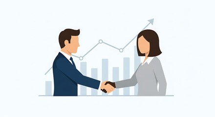 business woman and business man