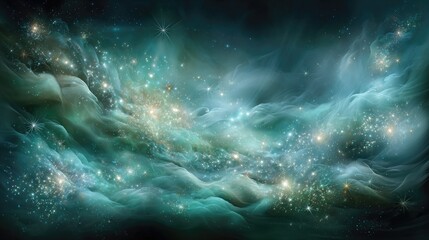 Fototapeta premium Abstract Nebulae With Star Clusters In Dark Space