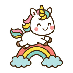 Adorable watercolor unicorn illustrations painted in soft pastel tones. Cute magical unicorns with gentle textures on a clean white background&mdash;perfect for nursery art, stickers, clipart sets.