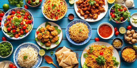 Global cuisine multicultural food celebration