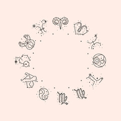 Obraz premium Intricate Sacred Geometry Symbol Representing Cosmic Harmony and Universal Patterns in a Minimalist Line Art Style