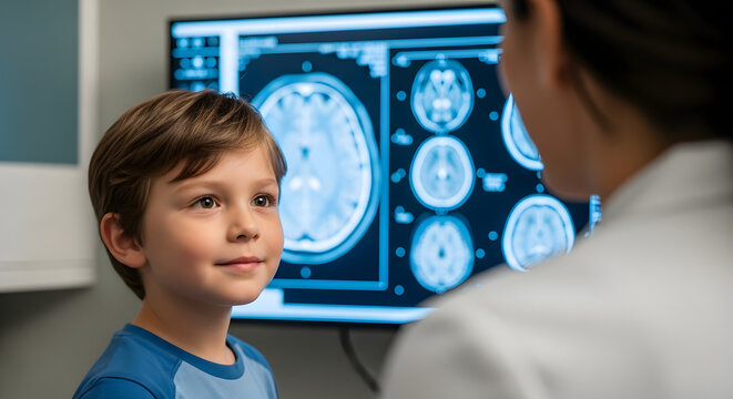 Pediatric neurologist treating children