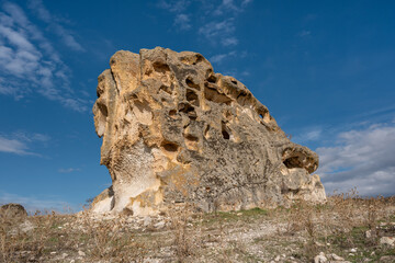 Avdalaz Castle, located in the Phrygian (Frig) Valley in the village of Ayazini in the İhsaniye district of Afyonkarahisar © yalcinsonat