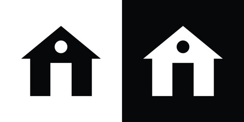 House icon, outline vector sign, linear and solid style. vector symbol on white background