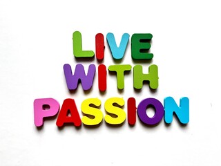 Vibrant Wooden Letters Form the Motivational Phrase 