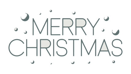 Holiday Wishes: The words Merry Christmas shimmer with elegant simplicity, conveying festive greetings.