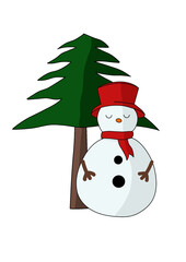 Cute Snowman Winter Collection – Tree