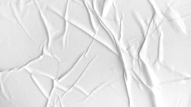 Background paper texture stop motion animation,White crumpled paper loop