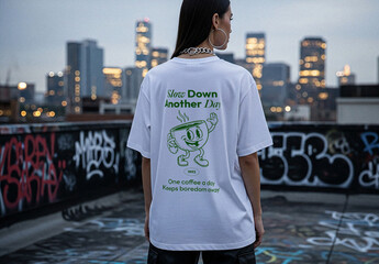 Women's White T-shirt Mockup