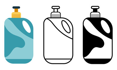 Simple cleaning bottle flat vector illustration