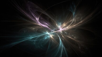 Abstract Glowing Fractal Design