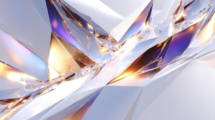 Abstract Geometric Design With Iridescent Colors