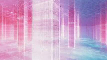 Futuristic digital cityscape creating a virtual reality environment - Powered by Adobe