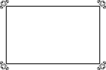 Elements of ornate vintage frames. Border black on white classic swirls, floral motifs. Design print for greeting cards, wedding invitations, restaurant menu, royal certificates. Set 1447