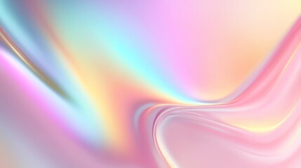 Obraz premium Vibrant waves of iridescent colors dance across a smooth surface, creating a soothing yet dynamic visual experience. The light reflects beautifully, adding depth and charm