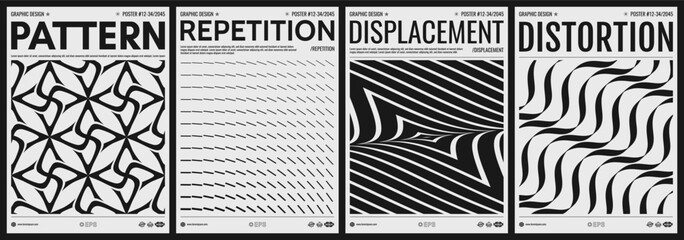 Wavy pattern. Abstract geometric background. Optic art illustration of squares. Cover design template. Vector for brochure, poster, card, presentation, flyer or banner.