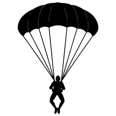 silhouette of a parachute
