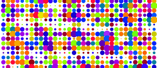 seamless pattern with colorful circles and dots