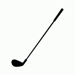 Golf club icon, close-up iron or wedge flat vector illustration
