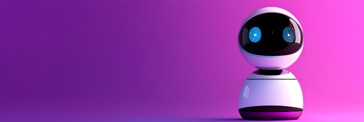 An AI system swiftly detecting potential office security threats - enhancing workplace safety wide banner - purple background